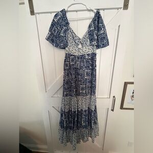 Abercrombie and Fitch Blue Patterned Women's Dress